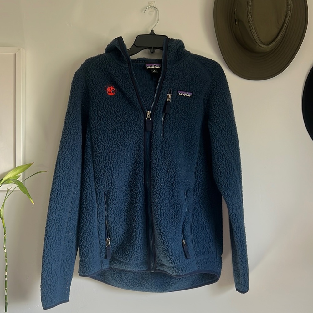 Patagonia Retro Pile Hoody - Blue Size L